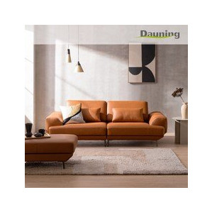 다우닝 주드 3인 리프트업 전체 천연가죽 소파+스툴 (색상:네이비)